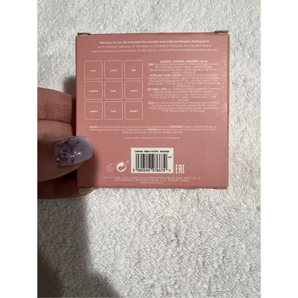 Ciaté London Bronzed‎ Eyeshadow Palette - 9-Pan Full Size BNIB Vegan MSRP $24